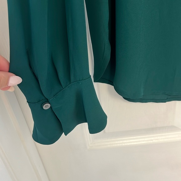 Loft Green Ruffle Blouse - Picture 4 of 5